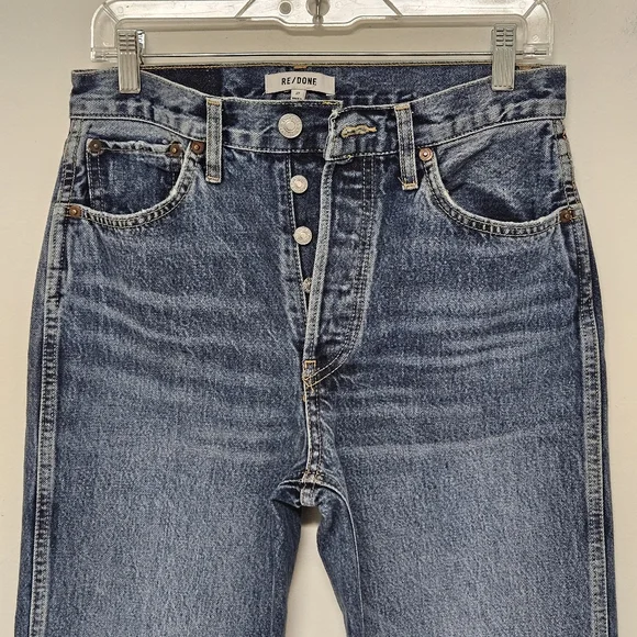 📌241 RE/DONE DISTRESSED  90S HIGH RISE LOOSE JEANS WOMEN'S SIZE 27 - Picture 4 of 15